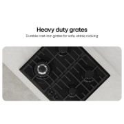 LG 24 Inch Compact Gas Cooktop, 24 Inch Compact Gas Cooktop, CG7D2414G, thumbnail 5