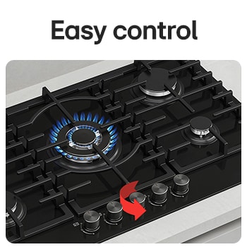 LG Built-in 900 Gas Cooktop |5 Burners | Stainless Steel | Heavy duty grates, LG Built-in 900 Gas Cooktop |5 Burners | Stainless Steel | Heavy duty grates, CG7D3626G, thumbnail 4