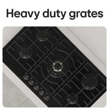 LG Built-in 900 Gas Cooktop |5 Burners | Stainless Steel | Heavy duty grates, LG Built-in 900 Gas Cooktop |5 Burners | Stainless Steel | Heavy duty grates, CG7D3626G, thumbnail 5