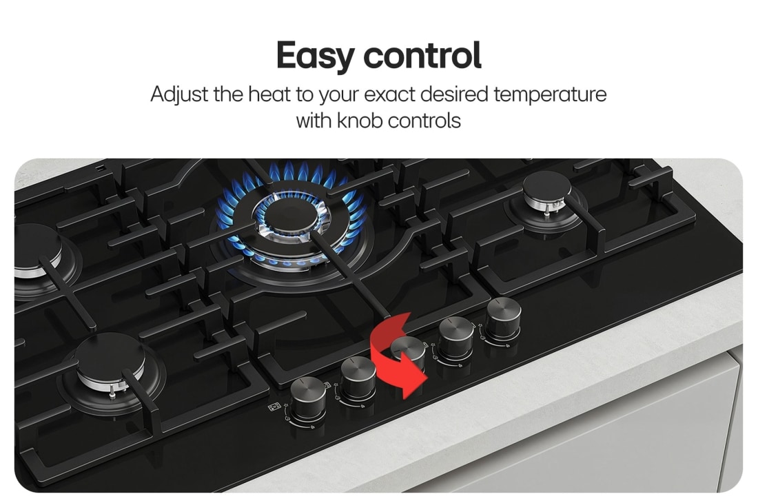 LG Built-in 900 Gas Cooktop |5 Burners | Stainless Steel | Heavy duty grates, LG Built-in 900 Gas Cooktop |5 Burners | Stainless Steel | Heavy duty grates, CG7D3626G, thumbnail 4
