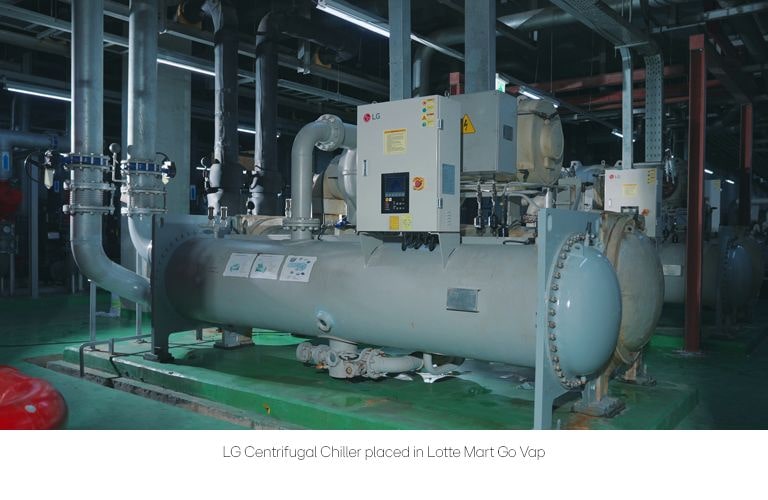 LG Centrifugal Chiller placed in Lotte Mart Go Vap