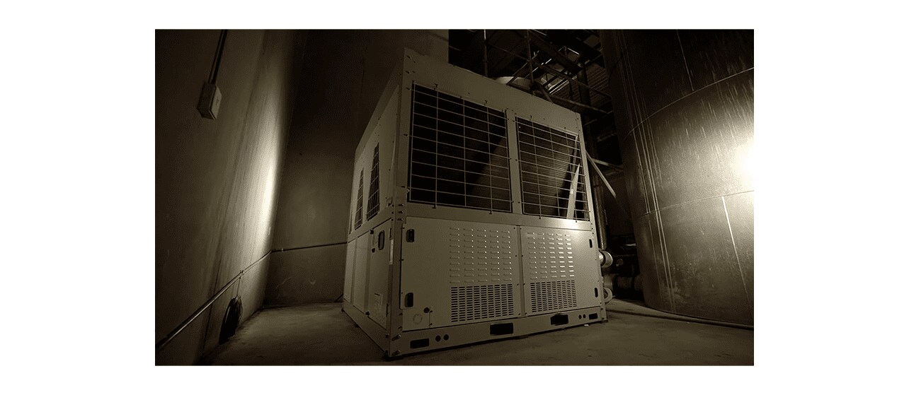 An LG Inverter Scroll Chiller was implemented to replace the existing ammonia chillers