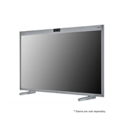 LG One:Quick Works for Zoom Rooms, -45 degree side view with stand, 55CT5WJ-B, thumbnail 12