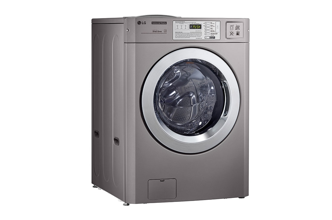 LG 5.2 cu.ft Large Capacity Frontload Washer, -15 degree side view, FH0C7FD2MS, thumbnail 5
