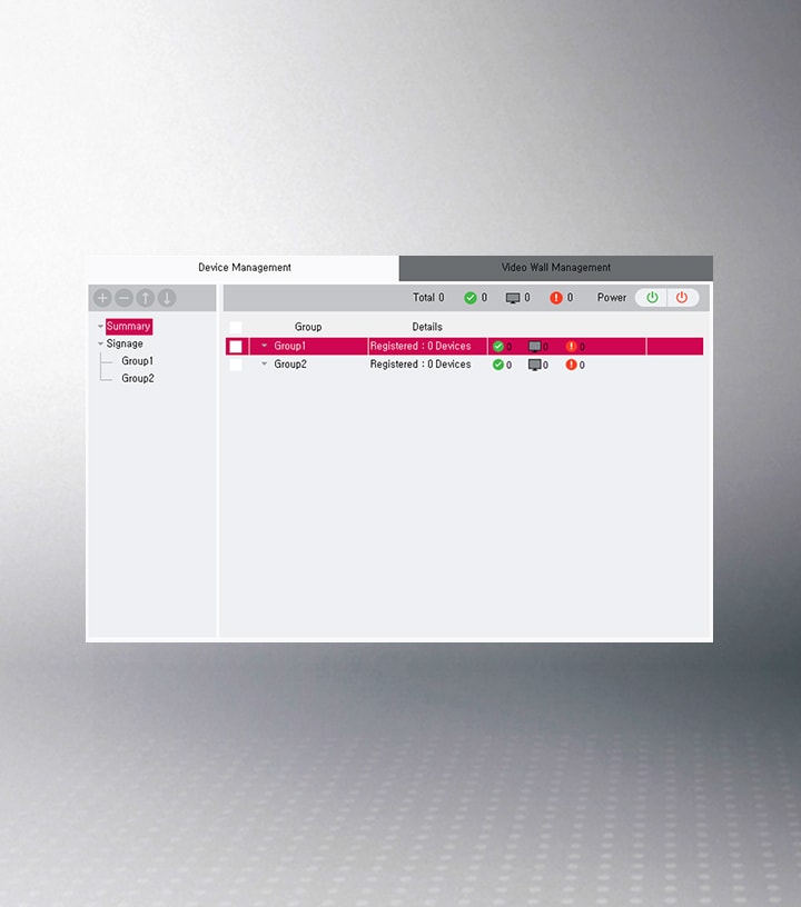 The dashboard of SuperSign C