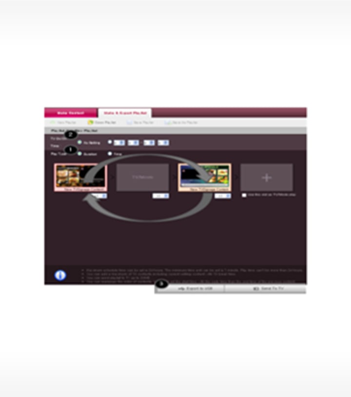The SuperSign Simple Editor schedule screen
