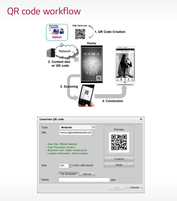 Featuring more unique features on licensed version: QR Code Creation Tool