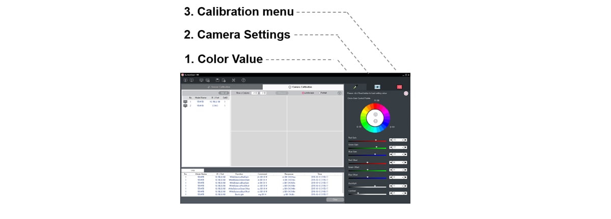 The Camera Calibration – Getting Started Screen of SuperSign WB