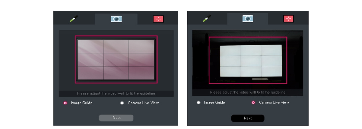 The positioning the camera of SuperSign WB