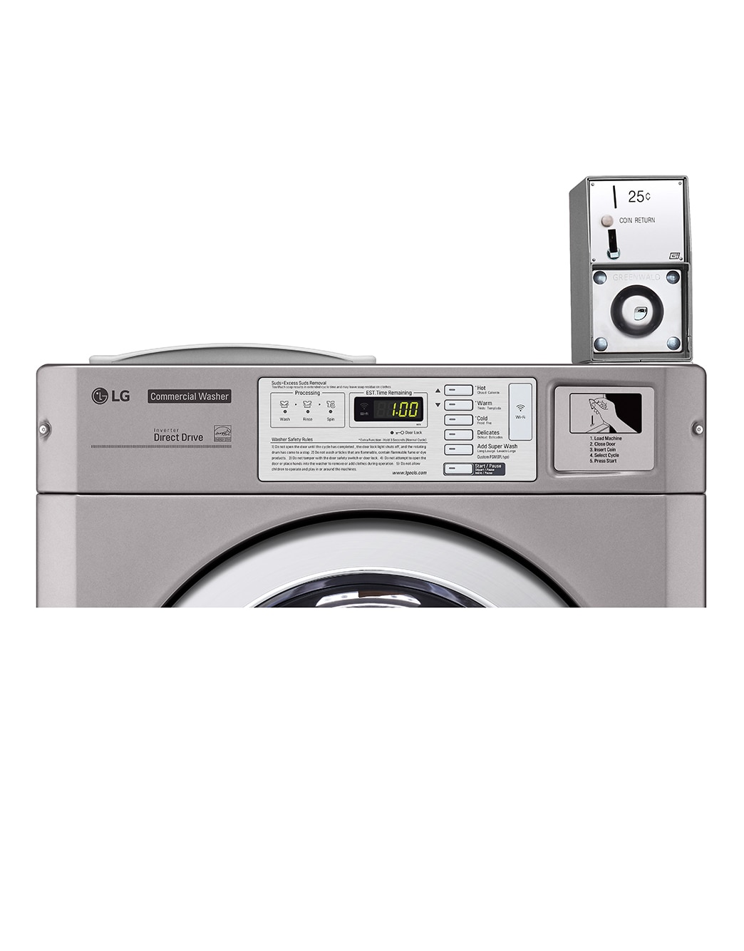 LG GiantC Max Washer (Heater) 3.7 cu.ft Standard Capacity Frontload