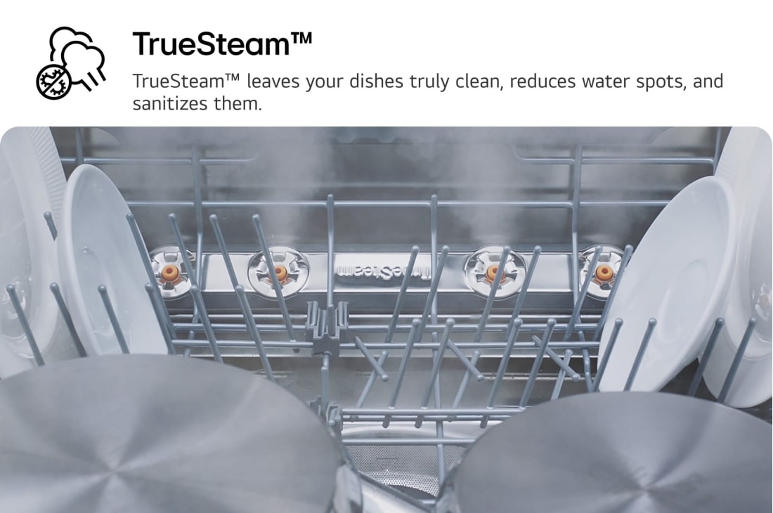 LG 14 Places QuadWash™ Dishwasher Matte Black with TrueSteam™, Heat Dry, DFC287HMS, thumbnail 3