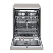 LG New QuadWash Steam Dishwasher, Inverter Direct Drive, Easy Rack plus, Platinum Silver Color, Front View without Materials, DFC435FP, thumbnail 2