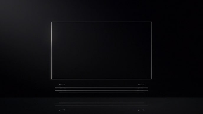Thin silver color outline that indicates product appearance of LG SIGNATURE OLED TV W.