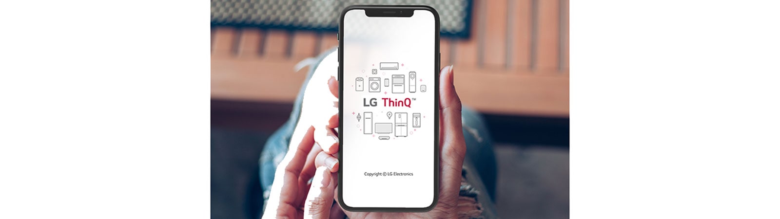 LG ThinQ App on Smartphone Screen