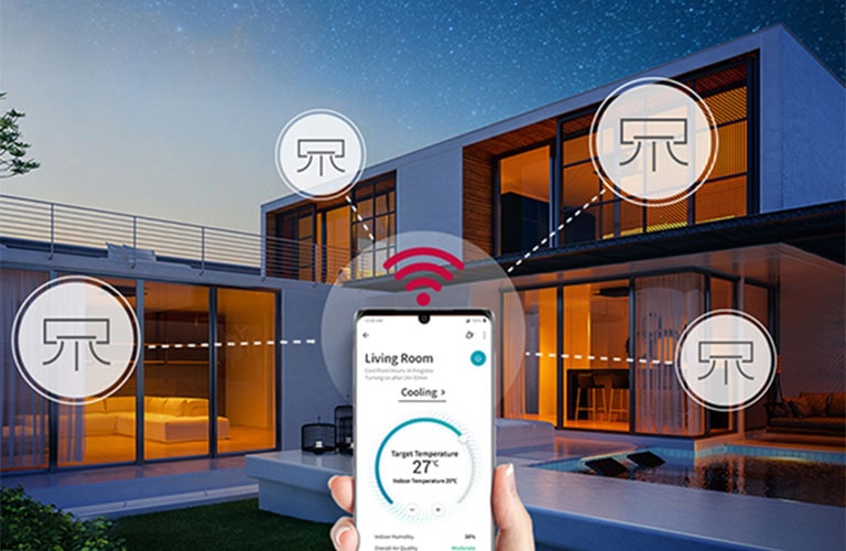 I can control several air conditioners at home with my smartphone