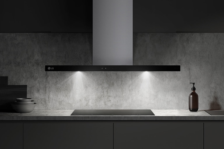 This is an image of the LED light coming out of the hood.