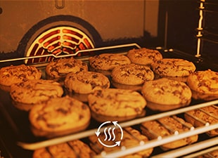 This is an image of cookies being baked.