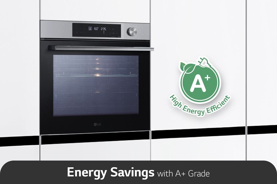 LG InstaView Oven | 76 Litres | InstaView™ | EasyClean™ | LG ThinQ™ | Silver, Energy_Image showing the A+ energy rating of the oven., WSED7613S, thumbnail 12