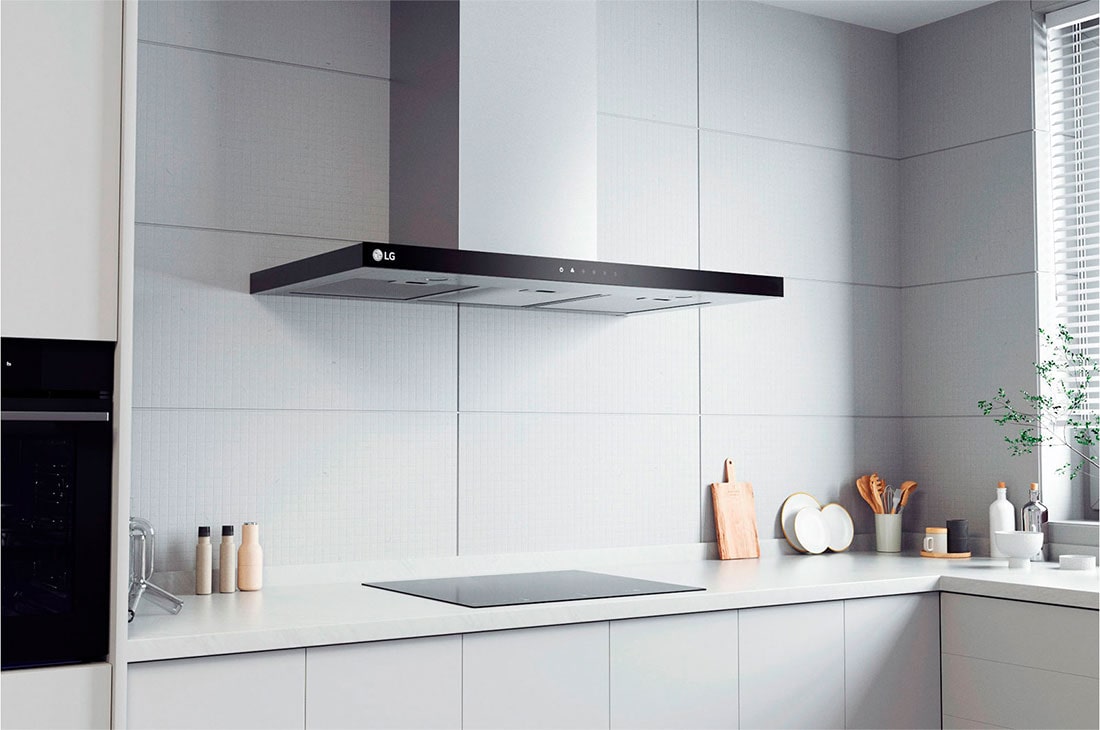 LG Hood 90cm Touch Control LED Lighting Powerful suction 3 modes with Power Boost mode LG East Africa