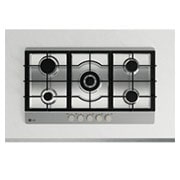 LG Built-in 900 Gas Cooktop |5 Burners | Stainless Steel | Heavy duty grates, Top View, CG5Z3626S, thumbnail 1