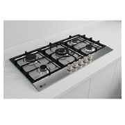 LG Built-in 900 Gas Cooktop |5 Burners | Stainless Steel | Heavy duty grates, Left Side View, CG5Z3626S, thumbnail 3