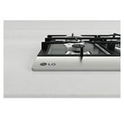 LG Built-in 900 Gas Cooktop |5 Burners | Stainless Steel | Heavy duty grates, Logo Close View, CG5Z3626S, thumbnail 4