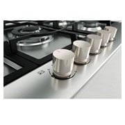 LG Built-in 900 Gas Cooktop |5 Burners | Stainless Steel | Heavy duty grates, Knob Extr Close up View, CG5Z3626S, thumbnail 6