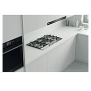 LG Built-in 900 Gas Cooktop |5 Burners | Stainless Steel | Heavy duty grates, Perspective View, CG5Z3626S, thumbnail 9