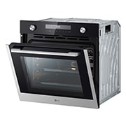 LG Built-in Oven | 72 Litres | Large Capacity | Auto-Recipes | Telescopic Rails | Removable Oven Glass Door, left perspective slightly open, WSEZM7225S2, thumbnail 13
