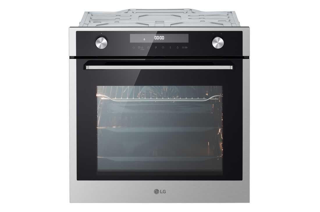 LG Built-in Oven | 72 Litres | Large Capacity | Auto-Recipes | Telescopic Rails | Removable Oven Glass Door, front view, WSEZM7225S2, thumbnail 4