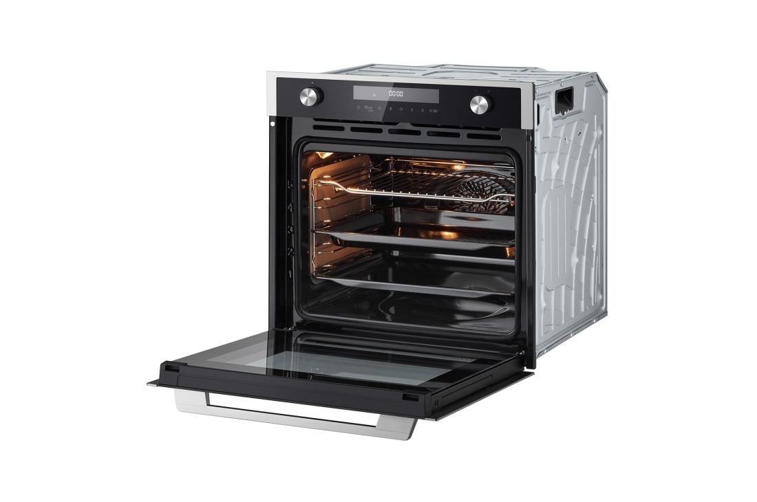 LG Built-in Oven | 72 Litres | Large Capacity | Auto-Recipes | Telescopic Rails | Removable Oven Glass Door, left open, WSEZM7225S2, thumbnail 7