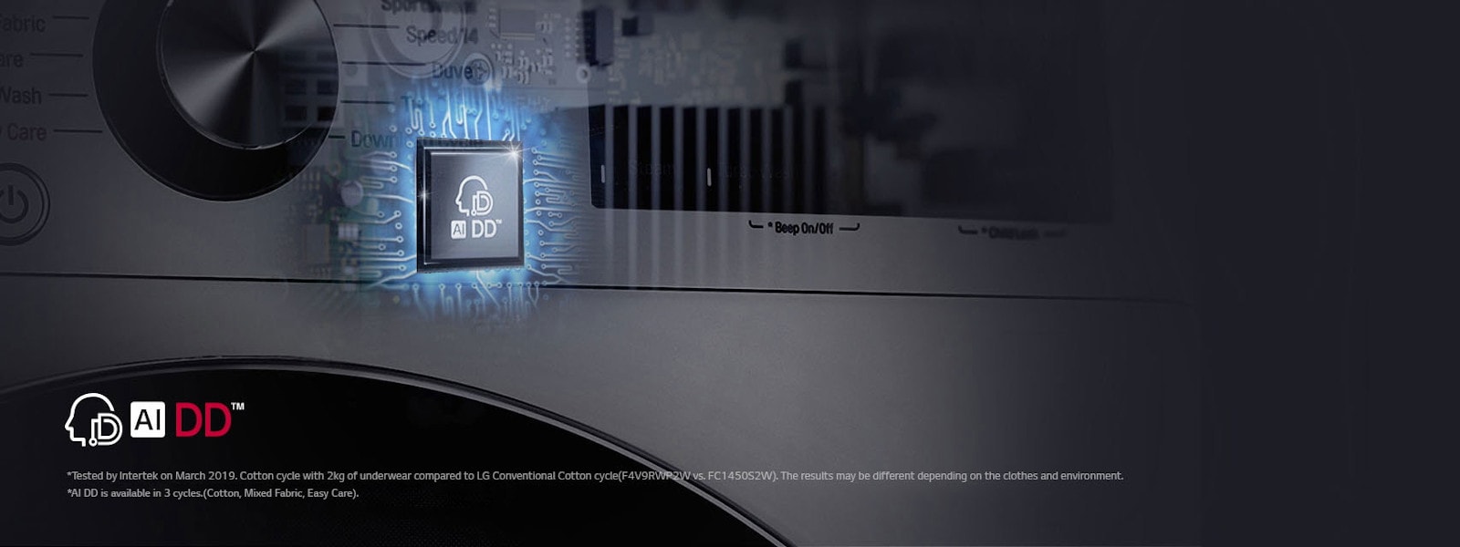LG AI DD™ with 18% More Fabric Protection