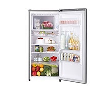 LG 163(L) | Single Door Refrigerator | Inverter Compressor | Moist Balance Crisper™ | Large Capacity, GN-Y201SLBB-FRONT OPEN FOOD, GN-Y201SLBB, thumbnail 2