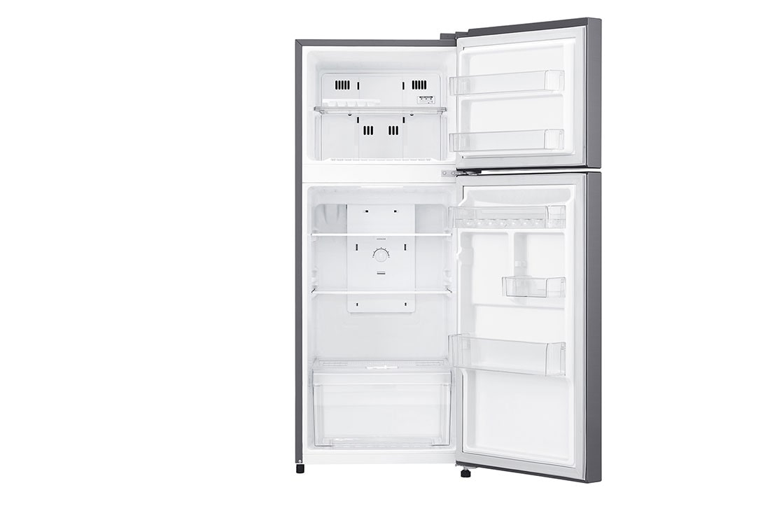 LG 187(L) | Top Freezer Refrigerator | Smart Inverter Compressor | Multi Air Flow | Moist Balance Crisper™, LG GN-B202SQBB Front (All Open) View, GN-B202SQBB, thumbnail 3