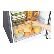 LG 187(L) | Top Freezer Refrigerator | Smart Inverter Compressor | Multi Air Flow | Moist Balance Crisper™, LG GN-B202SQBB Humidity Controller Detail & Using Cut, GN-B202SQBB, thumbnail 4