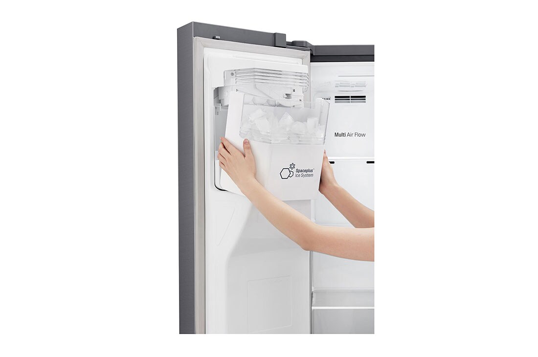 LG 625(L) | Side by Side Refrigerator |Smart Inverter Compressor | Moist Balance Crisper™ |Smart Diagnosis™, GC-L247SLKV Ice Maker2, GC-L247SLKV, thumbnail 7