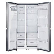 LG 625(L) | Side by Side Refrigerator |Smart Inverter Compressor | Moist Balance Crisper™ |Smart Diagnosis™, GC-L247SLKV Front Open, GC-L247SLKV, thumbnail 3