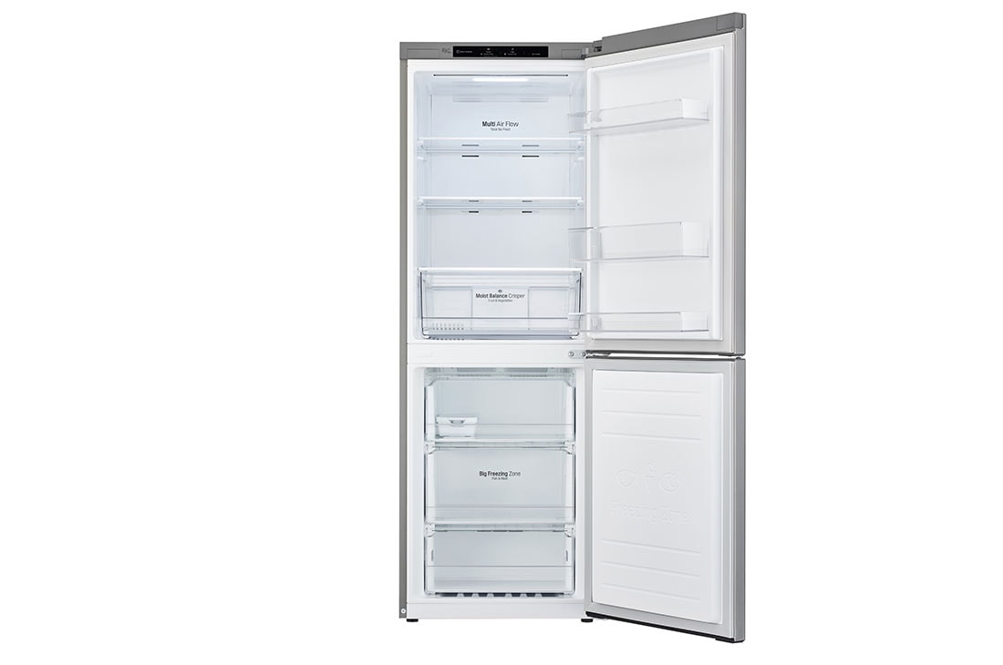 LG 306(L) | Bottom Freezer Refrigerator | Smart Inverter Compressor | LINEARCooling™ | Door Cooling+™, front open, GC-B369NLJM, thumbnail 3