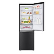 LG 341(L) | Bottom Freezer Refrigerator | Smart Inverter Compressor | NatureFRESH™ | Door Cooling+™, front top open food, GC-B459NQDZ, thumbnail 3
