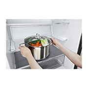 LG 341(L) | Bottom Freezer Refrigerator | Smart Inverter Compressor | NatureFRESH™ | Door Cooling+™, folding shelf view, GC-B459NQDZ, thumbnail 6