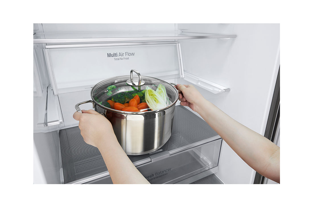 LG 462(L) | Bottom Freezer Refrigerator | Smart Inverter Compressor | NatureFRESH™ | Door Cooling+™, Drawer detail view 3, GC-B569NQCM, thumbnail 6