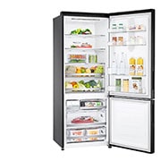 LG 462(L) | Bottom Freezer Refrigerator | Smart Inverter Compressor | NatureFRESH™ | Door Cooling+™, Left open view, GC-B569NQCM, thumbnail 9