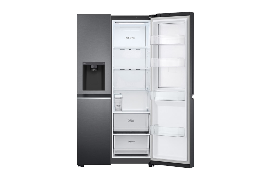 LG 635(L) | Side by Side Refrigerator |Smart Inverter Compressor |DoorCooling™ | UVnano™, front right open view, GC-J257SQRS, thumbnail 11