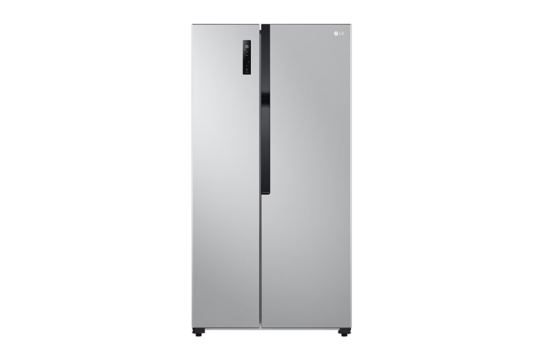 LG 519(L) | Side by Side Refrigerator |Smart Inverter Compressor | Multi Air Flow | Total No Frost, Front view, GCFB507PQAM