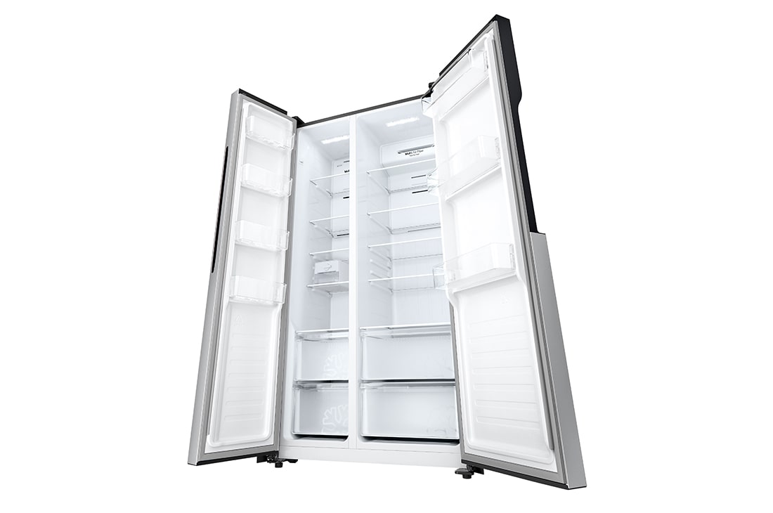 LG 519(L) | Side by Side Refrigerator | Multi Air Flow | Total No Frost, RightPerspectiveOpen without food, GCFB507PQAM, thumbnail 11