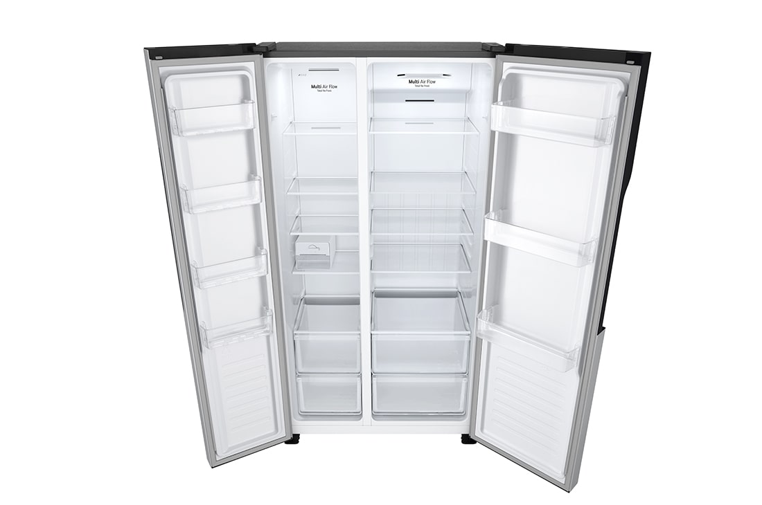 LG 519(L) | Side by Side Refrigerator | Multi Air Flow | Total No Frost, TopPerspectiveOpen without food, GCFB507PQAM, thumbnail 9