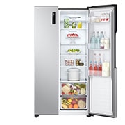 LG 519(L) | Side by Side Refrigerator | Multi Air Flow | Total No Frost, FrontRightOpen with food, GCFB507PQAM, thumbnail 6