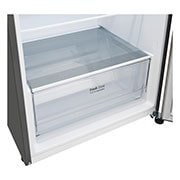 LG 375(L) | Top Freezer Refrigerator |Smart Inverter Compressor |LINEAR Cooling™ | Multi Air Flow, detail view of drawer, GN-B472PLMB, thumbnail 7