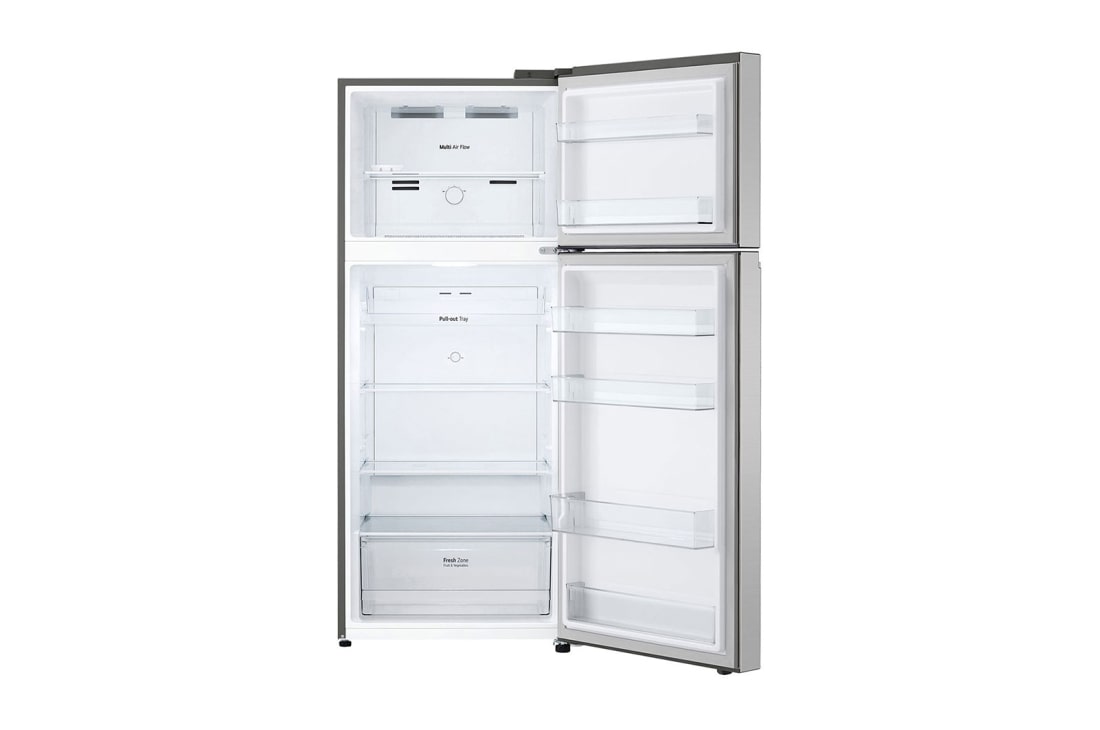 LG 375(L) | Top Freezer Refrigerator |Smart Inverter Compressor |LINEAR Cooling™ | Multi Air Flow, front open , GN-B472PLMB, thumbnail 3