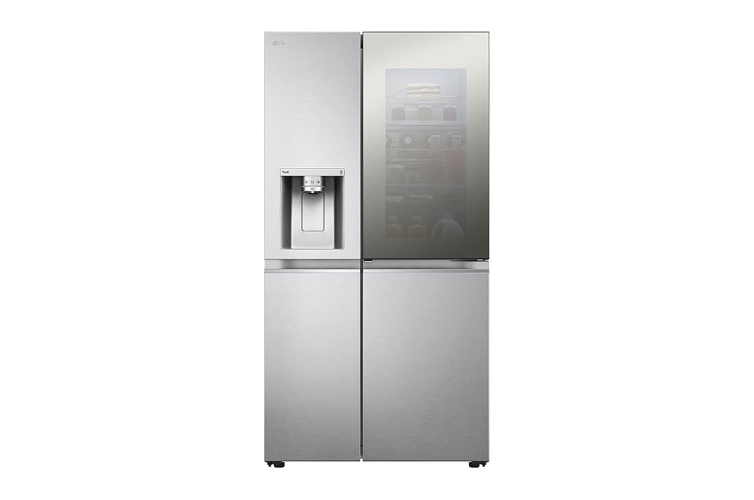 LG 635(L) | Mirror InstaView Door-in-Door™ | Smart Inverter Compressor | Side by Side Refrigerator | UVnano™, Front view, GC-X267MSEW